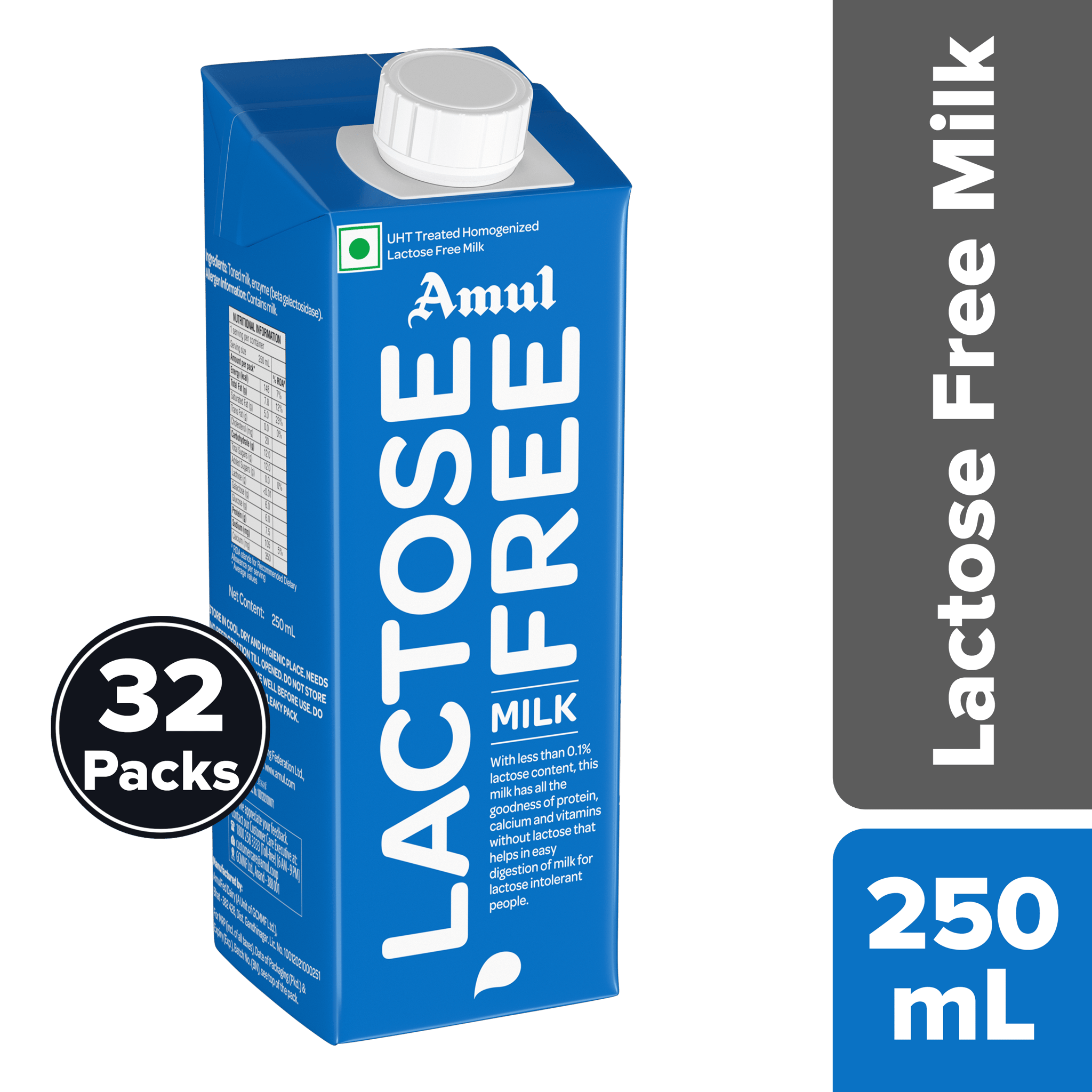 Amul Lactose Free Milk, 250 mL