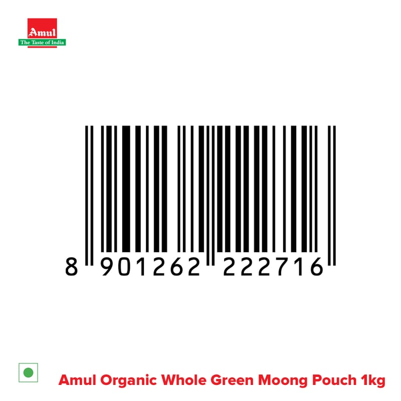 Amul Organic Moong, 1 kg | Pack of 2