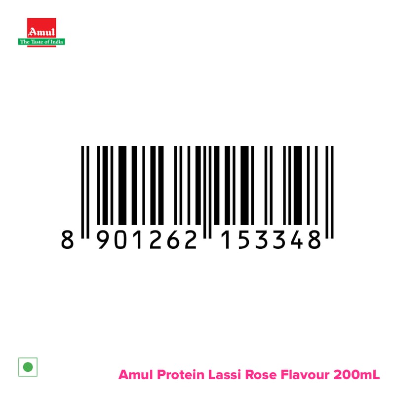 Amul High Protein Rose Lassi, 200 mL | Pack of 30