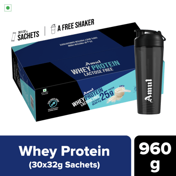 Amul Whey Protein, 32 g | Pack of 30 Sachets