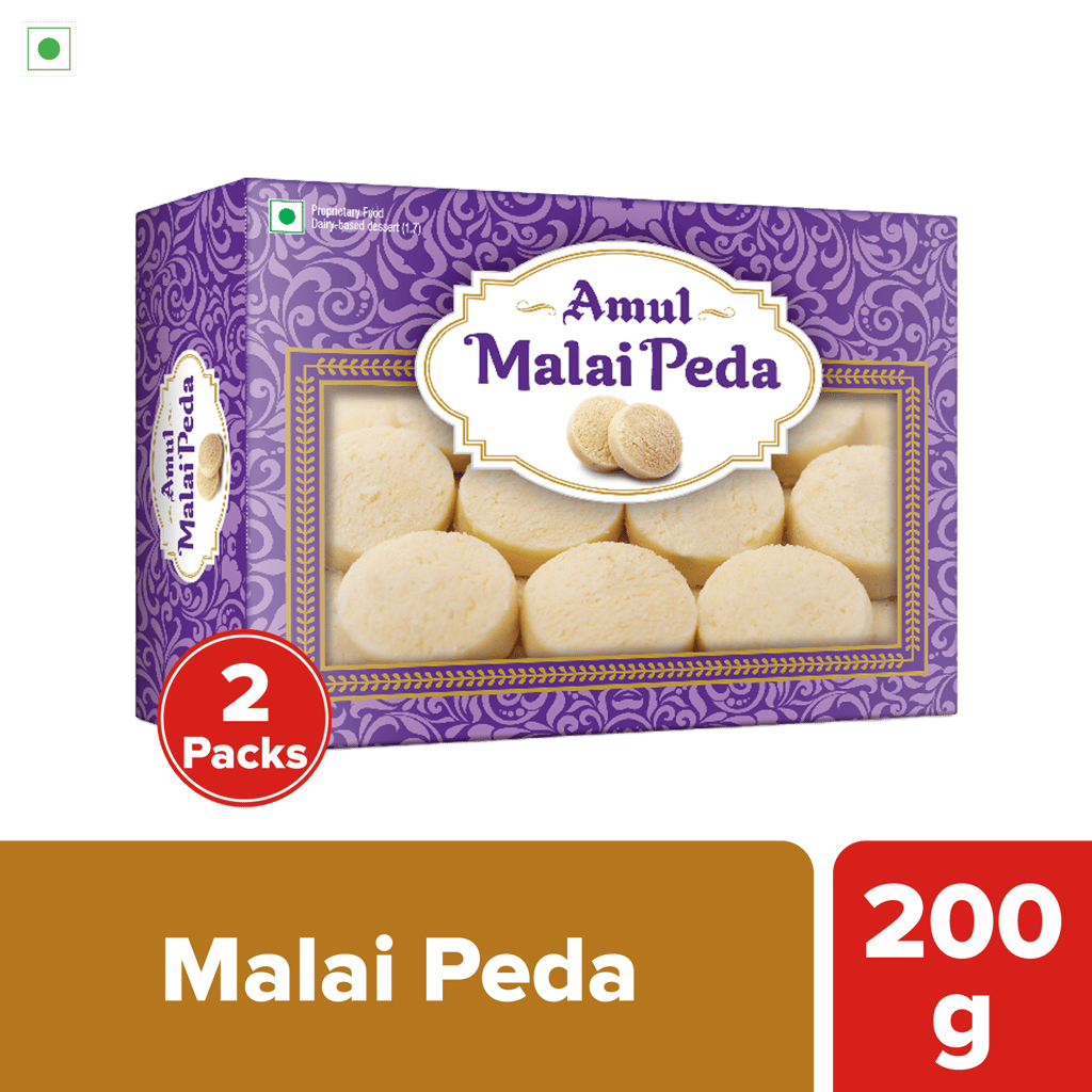 Amul Malai Peda, 200 g | pack of 2