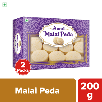 Amul Malai Peda, 200 g | Pack of 2
