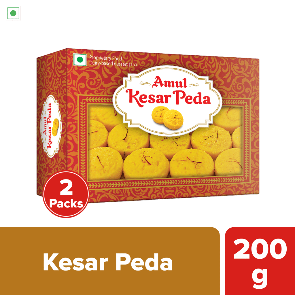 Amul Kesar Peda, 200 g | pack of 2