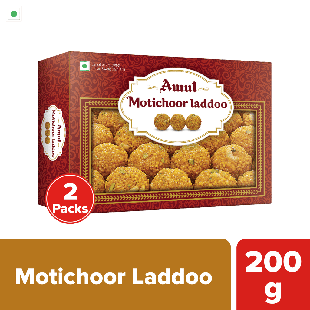 Amul Motichoor Laddoo, 200 g | pack of 2