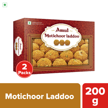 Amul Motichoor Laddoo, 200 g | Pack of 2