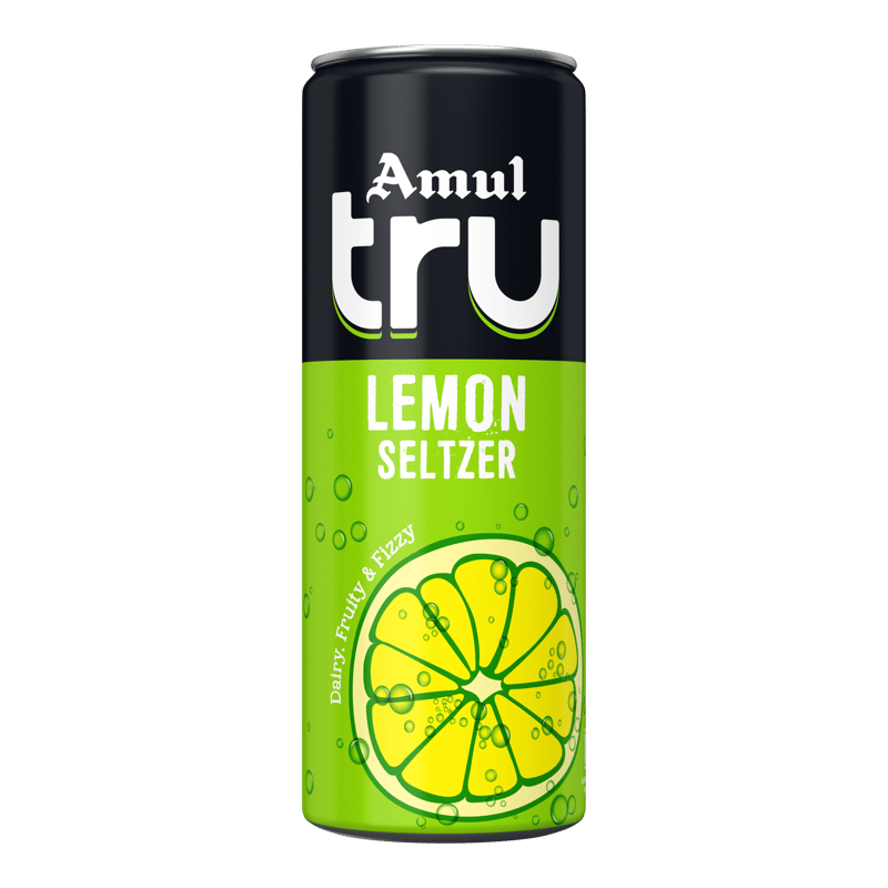 Amul Tru Lemon Seltzer, 250 mL | Pack of 8
