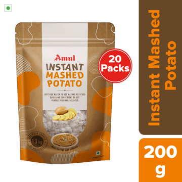 Amul Instant Mashed Potato, 200 g | Pack of 20 Amul Instant Mashed Potato, 200 g | Pack of 20