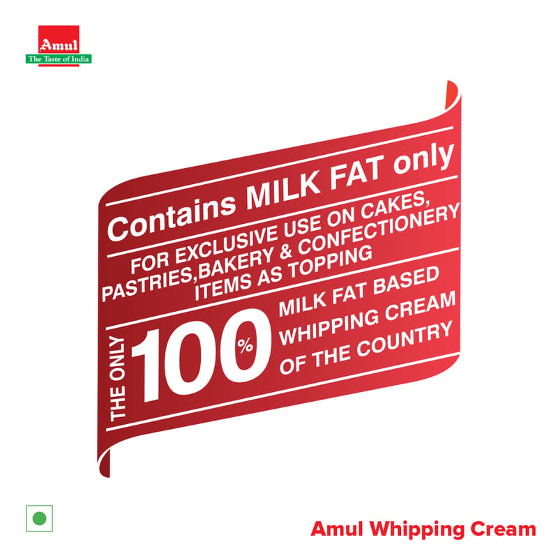 Amul Whipping Cream, 250 mL | Pack of 3