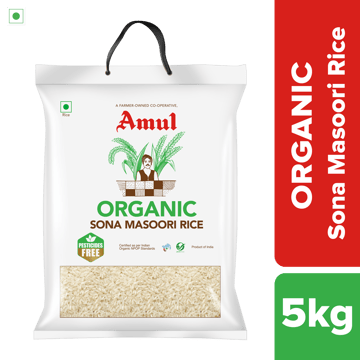 Amul Organic Sona Masoori Rice, 5 kg Amul Organic Sona Masoori Rice, 5 kg