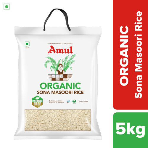 Amul Organic Sona Masoori Rice, 5 kg