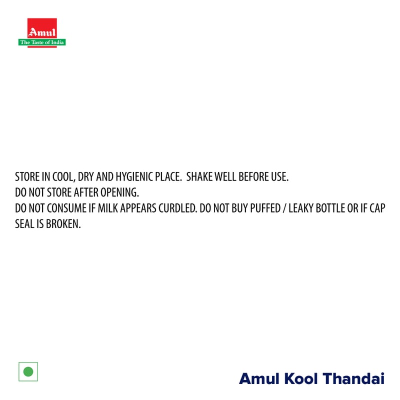 Amul Kool Thandai, 180 mL | Pack of 30