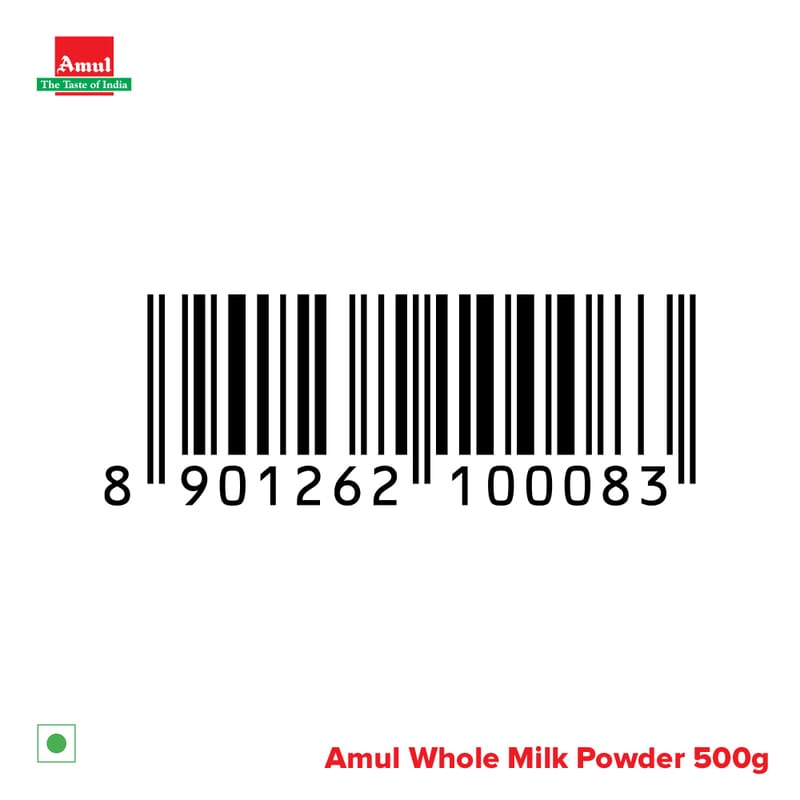 Amul Whole Milk Powder Pouch, 500 g