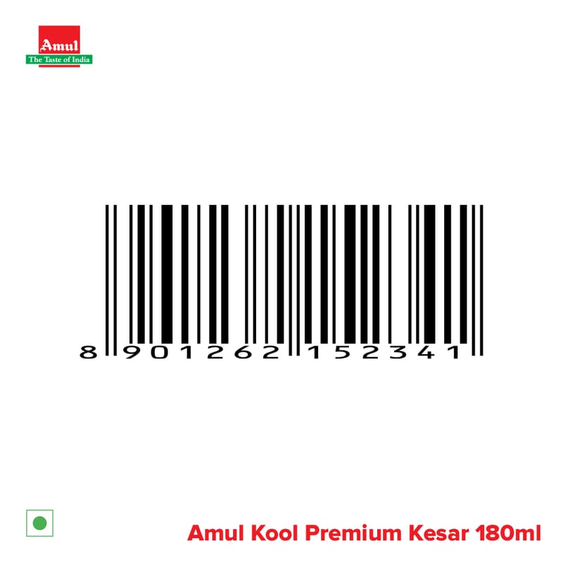 Amul Kool Premium Kesar, 180 mL | Pack of 30