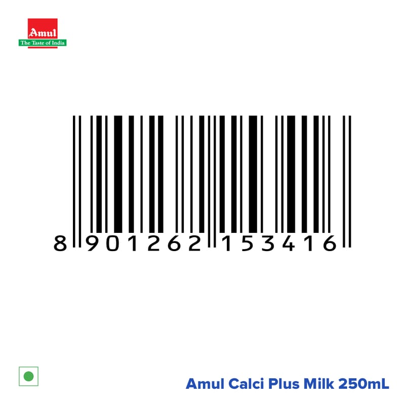 Amul Calci+ Milk, 250 mL | Pack of 32