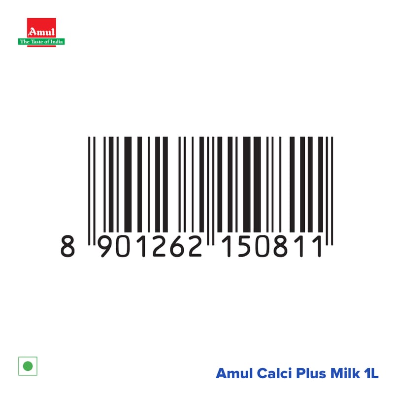 Amul Calci+ Milk, 1 L | Pack of 12