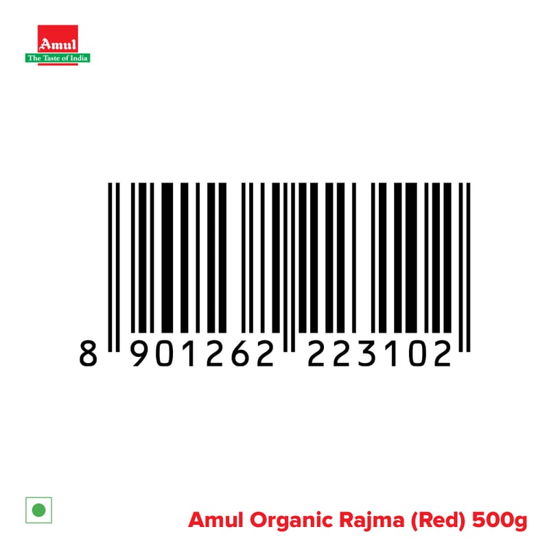 Amul Organic Red Rajma, 500 g | Pack of 3