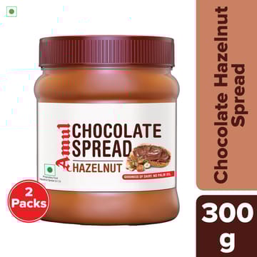 Amul Chocolate Hazelnut Spread, 300 g | Pack of 2 Amul Chocolate Hazelnut Spread, 300 g | Pack of 2