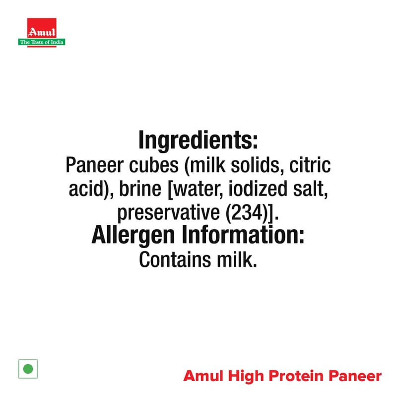 Amul High Protein Paneer, 400 g | Pack of 2