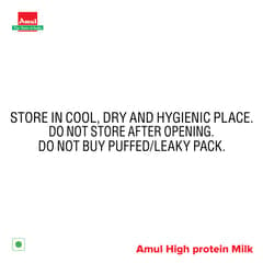 Amul High Protein Milk, 250 mL | Pack of 32