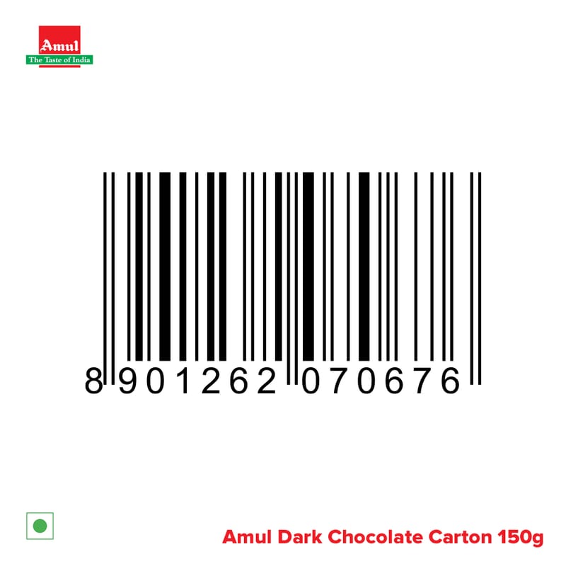 Amul 55% Dark Chocolate, 150 g | pack of 2