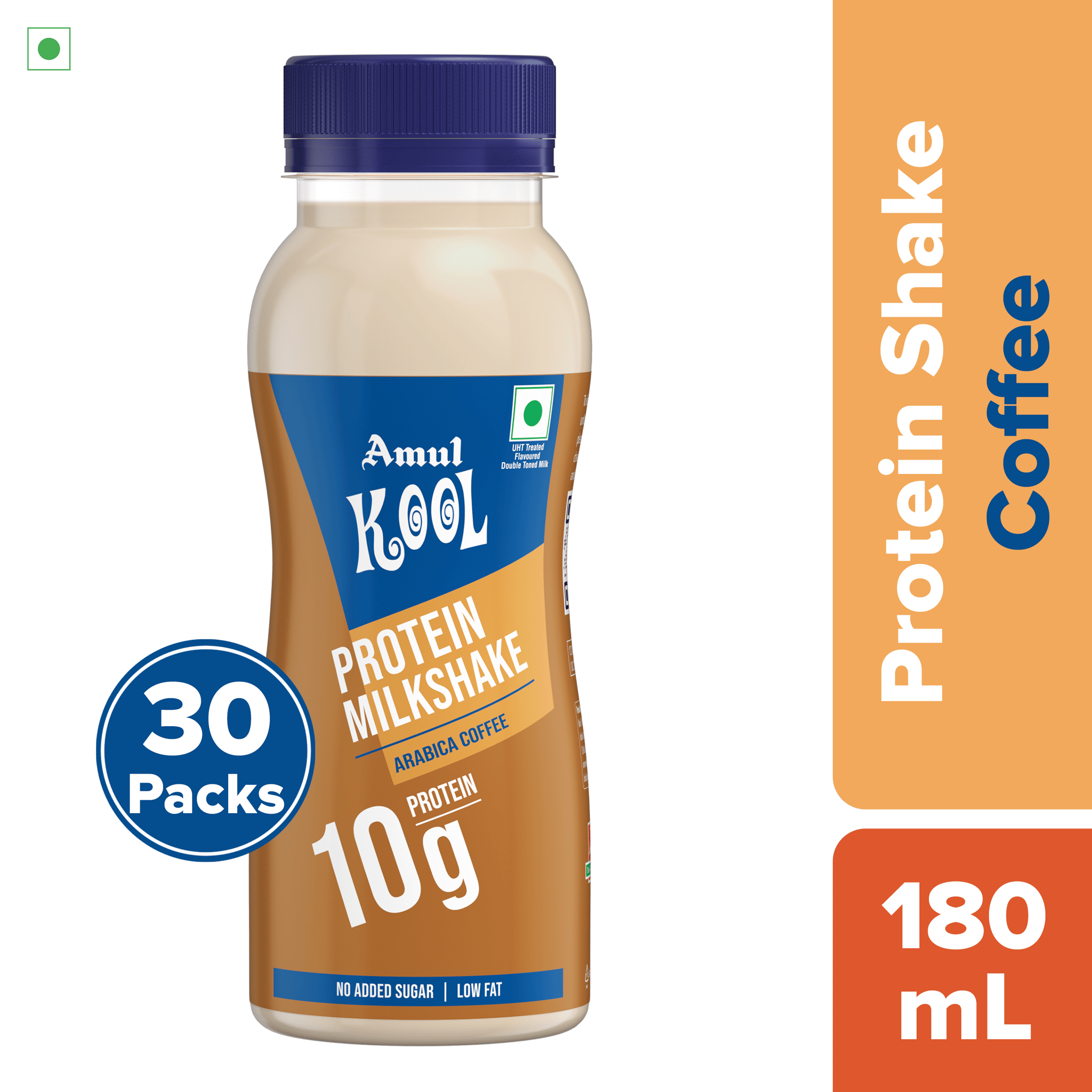 Amul Kool Protein Milkshake | Arabica Coffee, 180 mL | Pack of 30