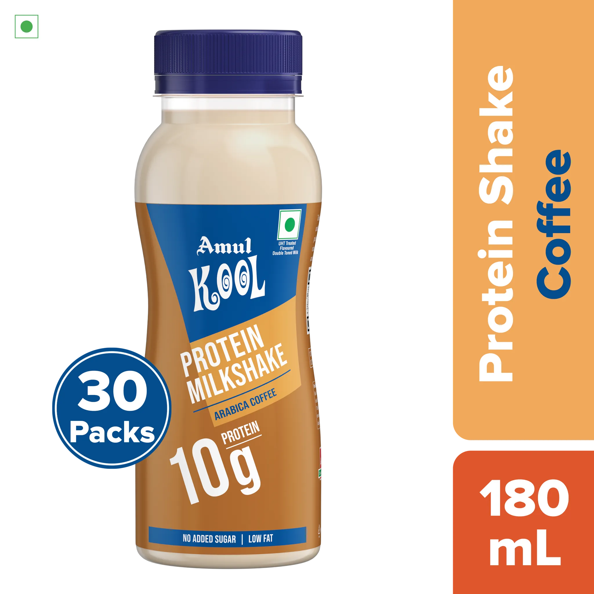 Amul Kool Protein Milkshake | Arabica Coffee, 180 mL | Pack of 30