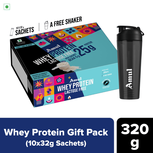 Amul Whey Protein Gift Pack, 32 g | Pack of 10 sachets