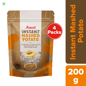 Amul Instant Mashed Potato, 200 g | Pack of 4 Amul Instant Mashed Potato, 200 g | Pack of 4