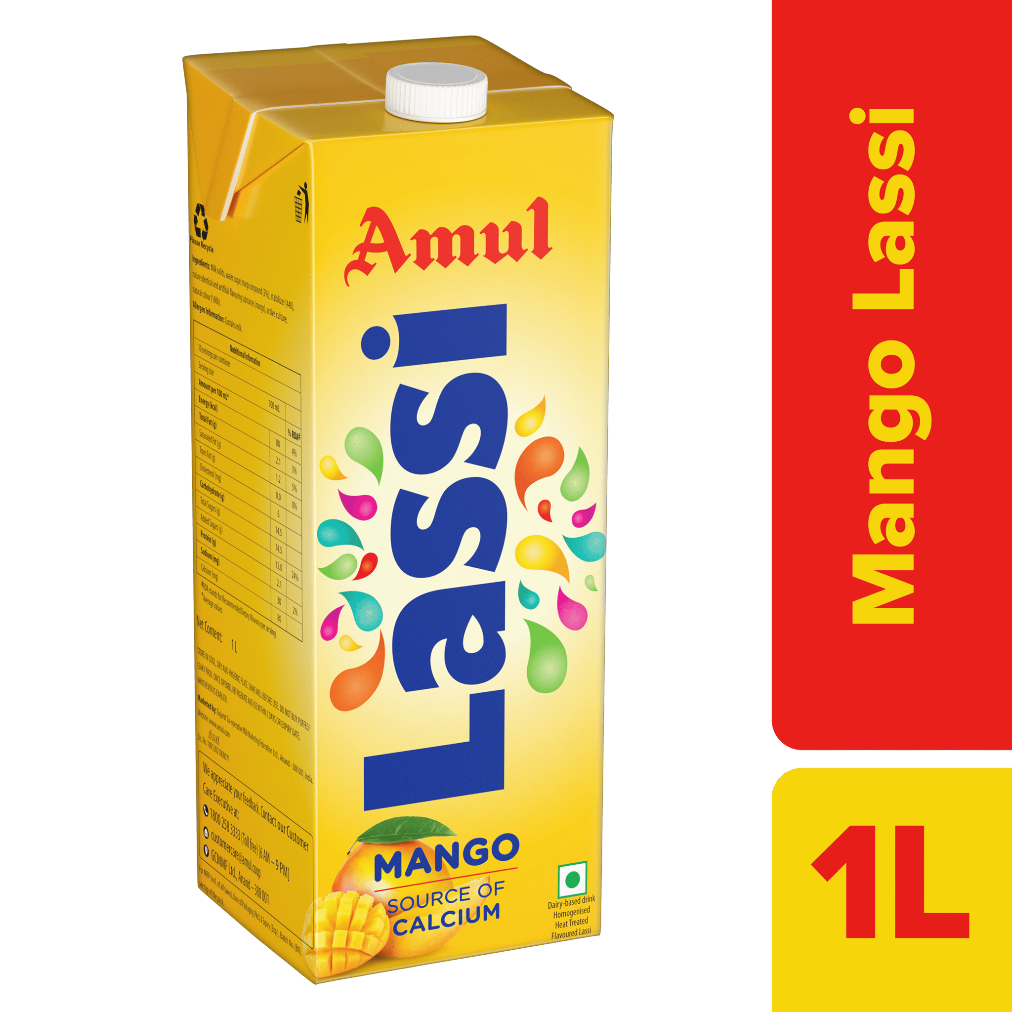 Amul Mango Lassi, 1 L