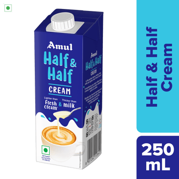 Amul Half & Half Cream, 250 mL | Pack of 3 Amul Half & Half Cream, 250 mL | Pack of 3
