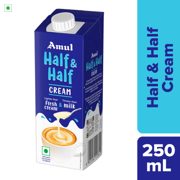 Amul Half & Half Cream, 250 mL | Pack of 3