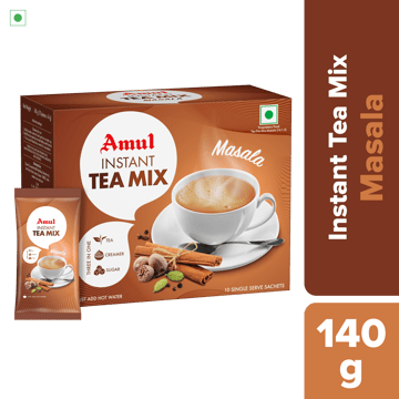 Amul Masala Chai – Instant Tea Mix, 14 g | Pack of 10 Sachets Amul Masala Chai – Instant Tea Mix, 14 g | Pack of 10 Sachets