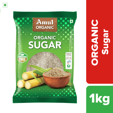 Amul Organic Sugar, 1 kg | Pack of 2