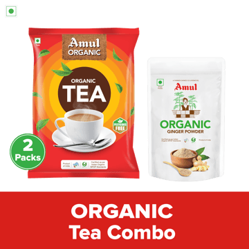 Amul Organic Tea Combo | Organic Tea , 250 g (Pack of 2) | Organic Ginger Powder, 100 g