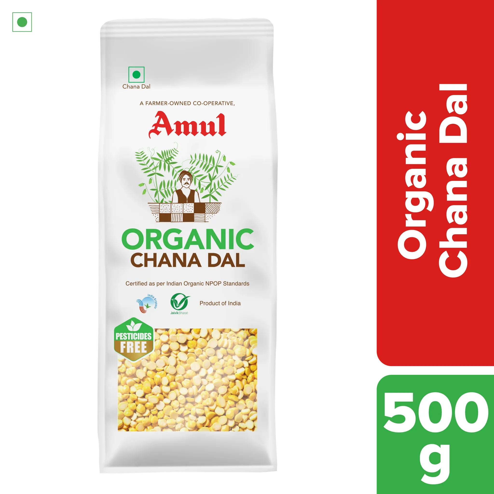 Amul Organic Chana Dal, 500 g