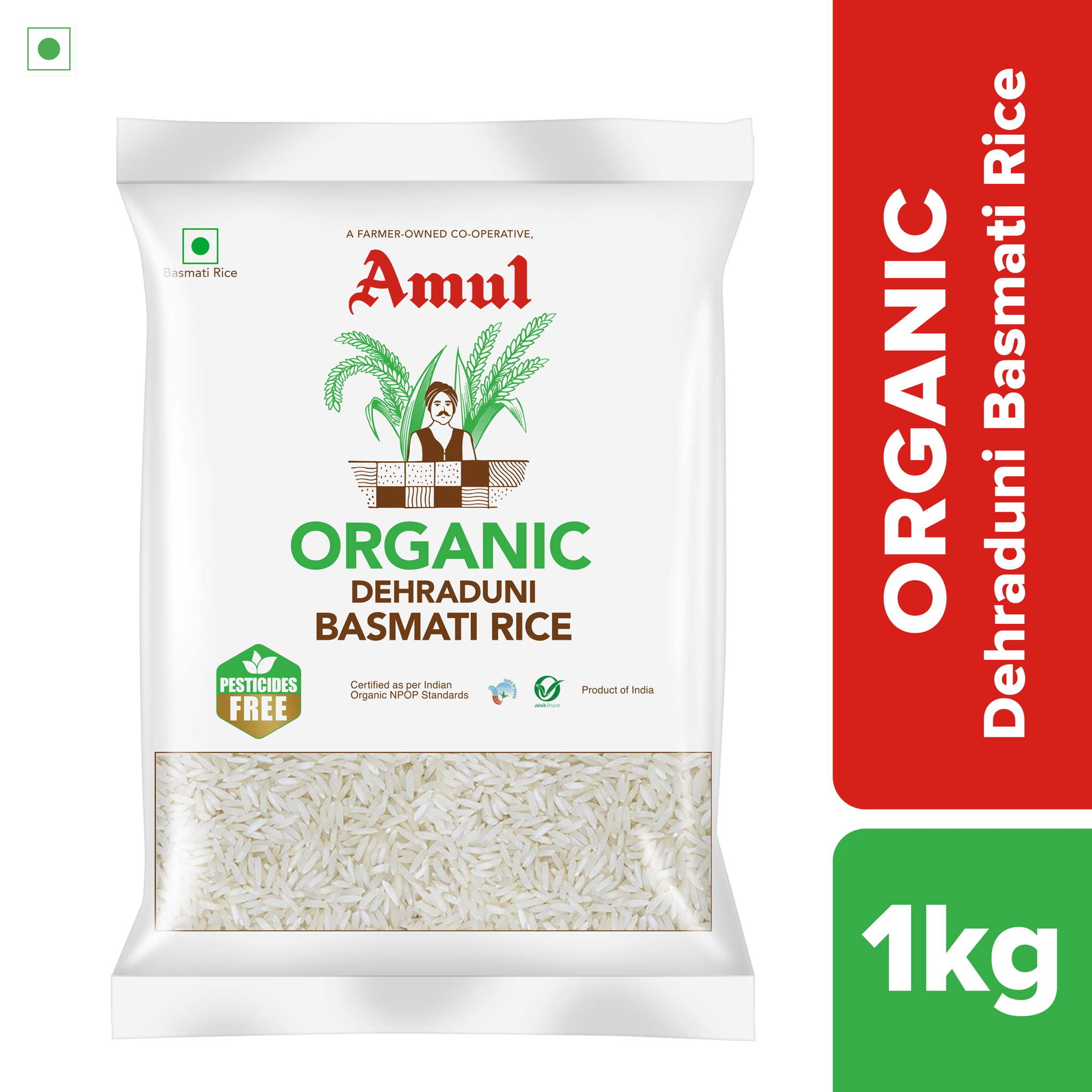 Amul Organic Dehraduni Basmati Rice, 1 kg