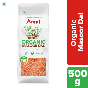 Amul Organic Masoor Dal, 500 g