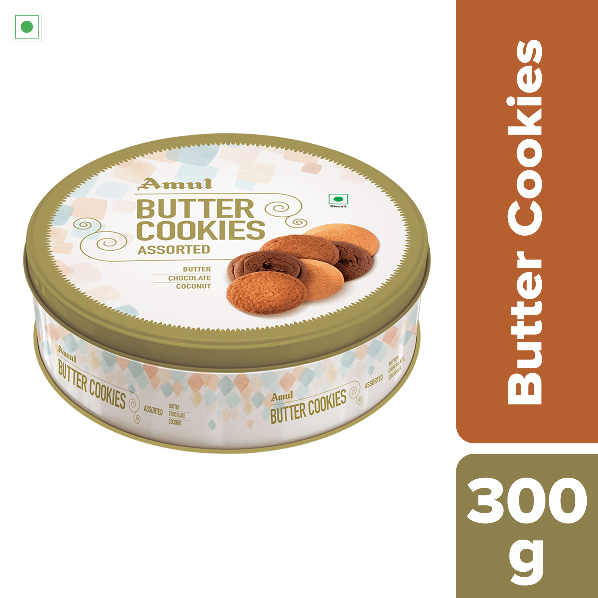 Amul Butter Cookies Tin Gift Pack, 300 g