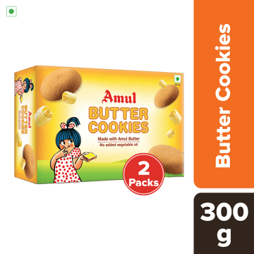Amul Butter Cookies, 300 g | Pack of 2