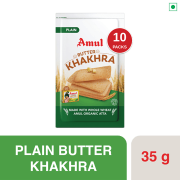 Amul Butter Khakhra (Plain), 35 g | Pack of 10 Amul Butter Khakhra (Plain), 35 g | Pack of 10